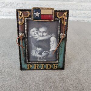 Texas Pride Flag Picture Photo Frame 5"X7" Free Standing Hanging S11E
